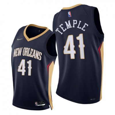 Nike New Orleans Pelicans #41 Garrett Temple Youth 2021-22 75th Diamond Anniversary NBA Jersey Navy